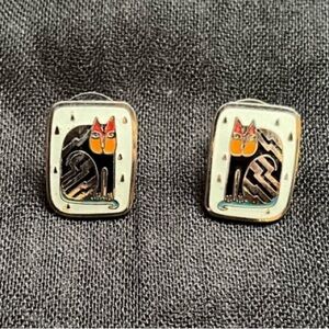 Laurel Burch enamel cat earrings.